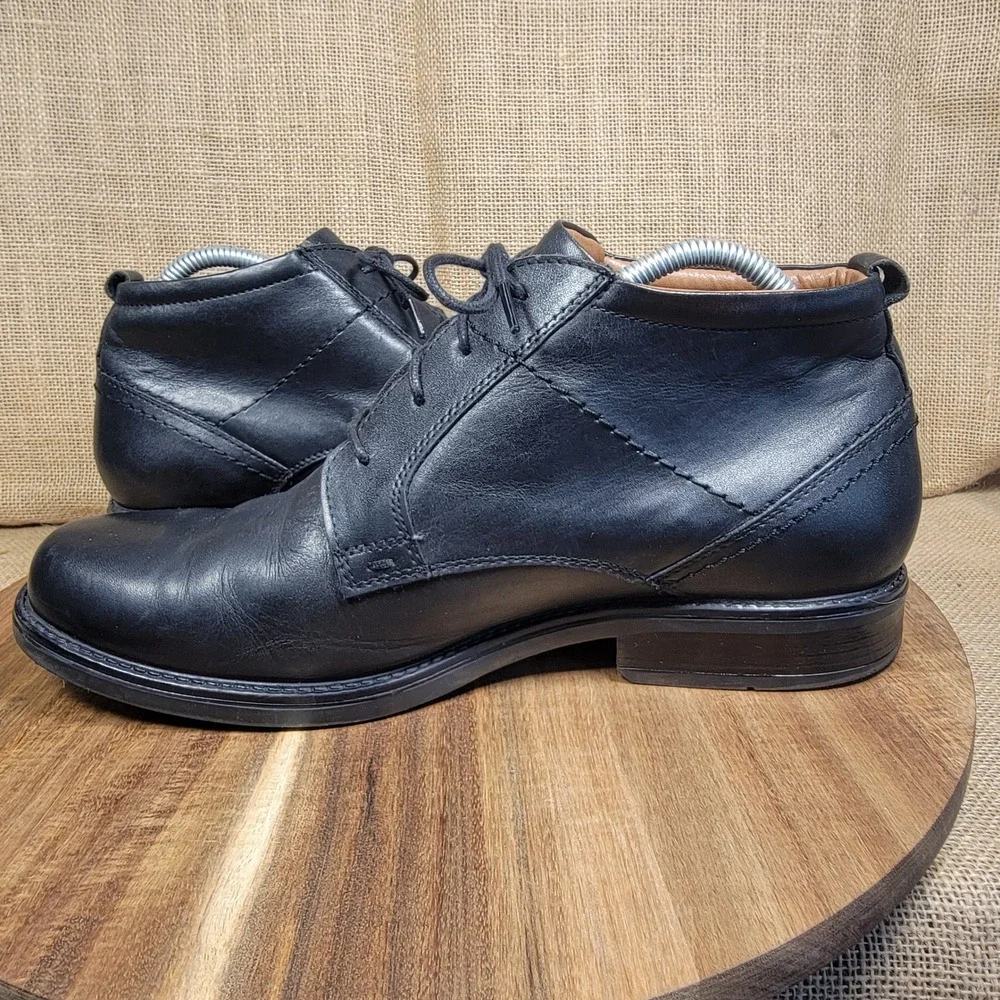 Stoneford Leather Chukka Boots Black Leather Extra‎ Wide German Mens EU 42 US 9